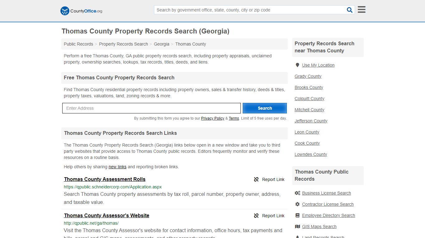 Thomas County Property Records Search (Georgia) - County Office